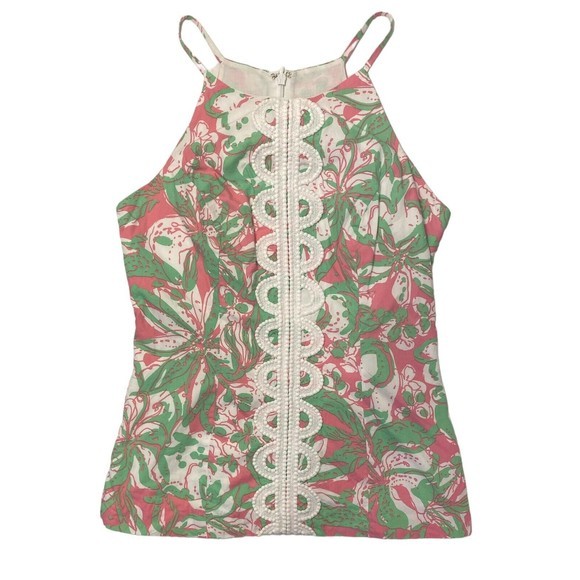 Lilly Pulitzer Annabelle Halter Tank in Forgot My Trunks Print Size‎ 0 - Picture 2 of 6
